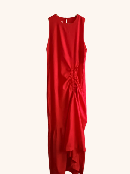 Sooma Dress in Red Linen (UK 8)
