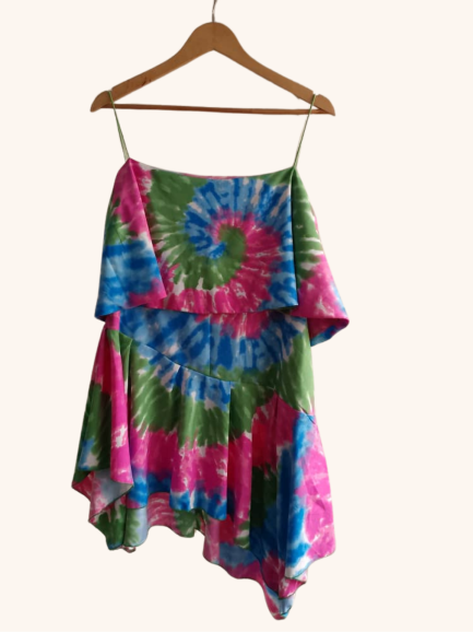Asymmetric Long Top in Tie-Dye (UK 16-18)