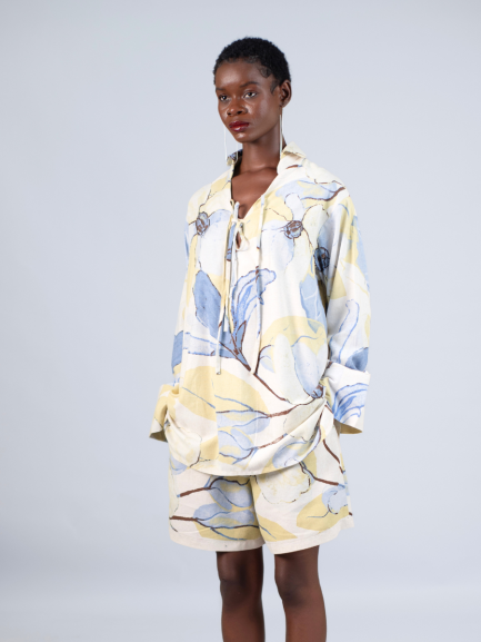 Floral Linen Breeze Shorts