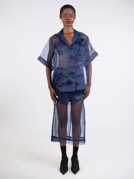 Organza Rose Detail Blouse