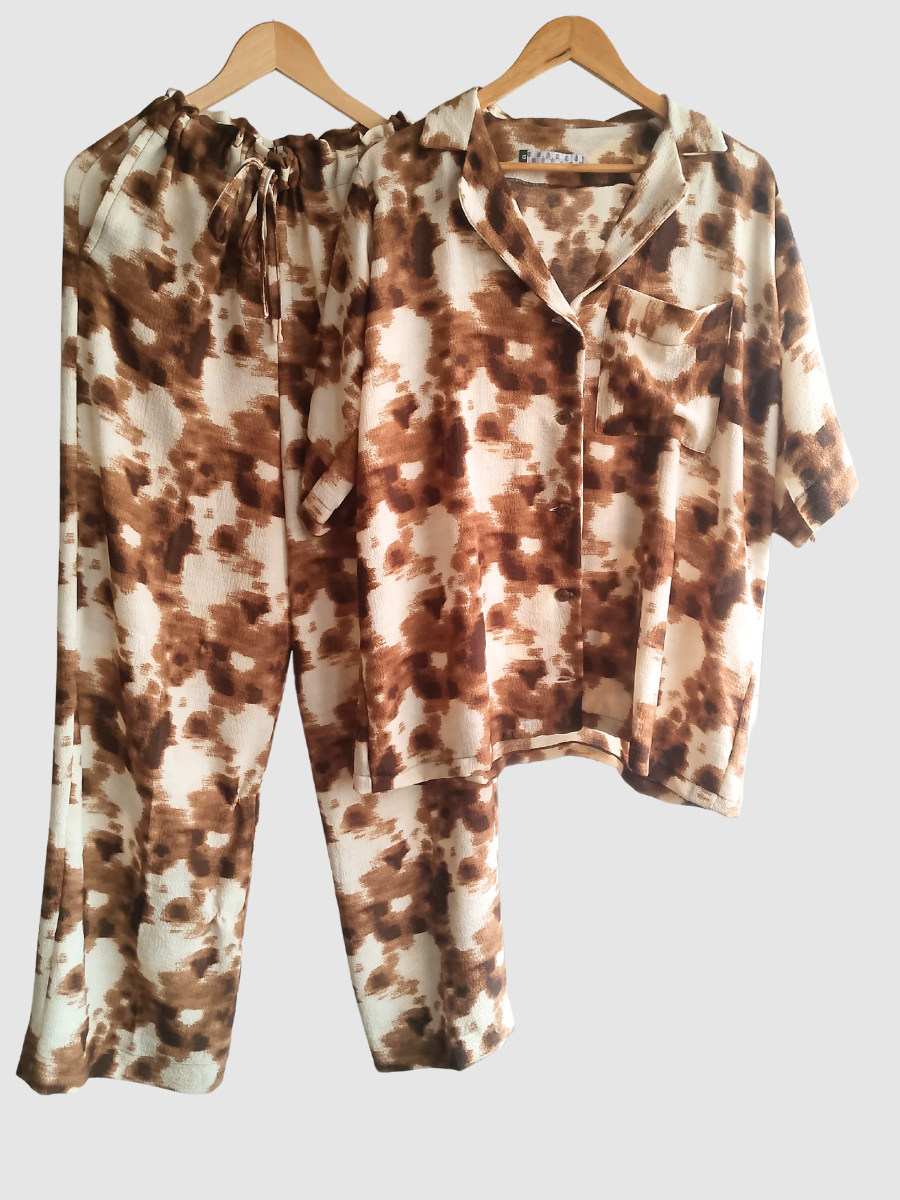 Short-Sleeve Oversized set in Print (uk 8-10)