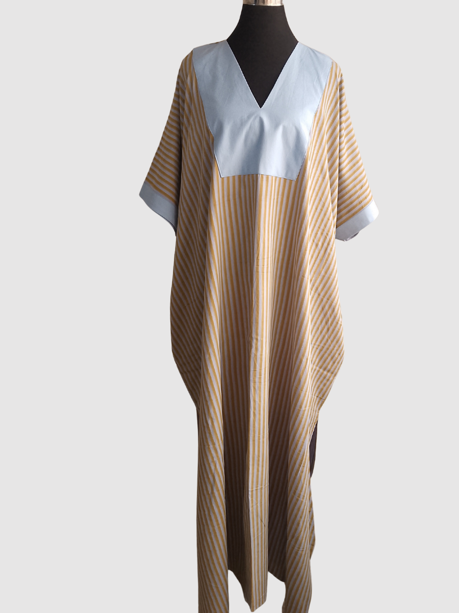 Blue Stripe Kaftan (One Free Size)